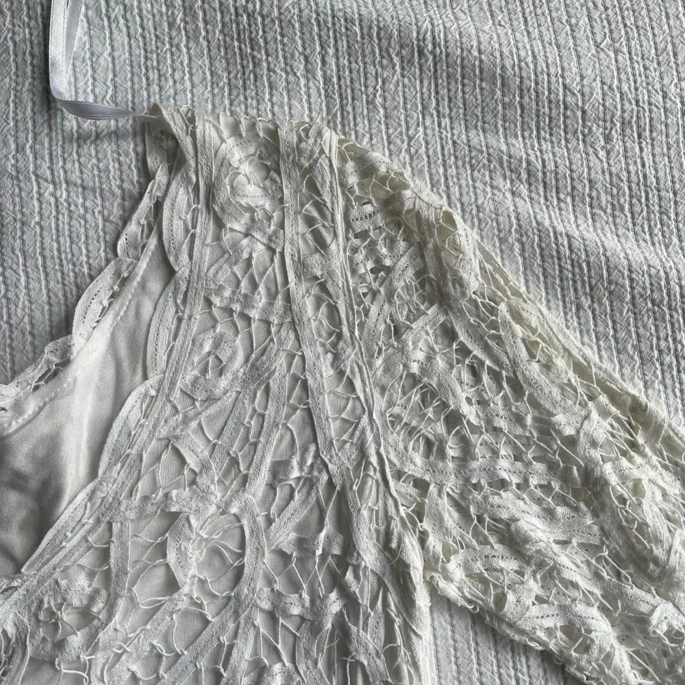 I.N.C. International Concepts White Cotton Lace Dress - Picture 3 of 4